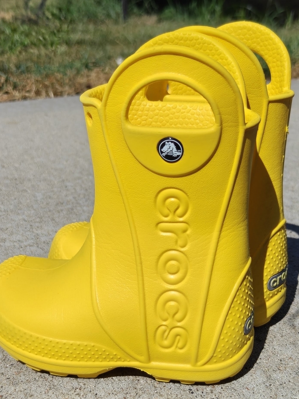 Crocs Kids Handle It Waterproof Rain Boots Yellow Toddler Size C7